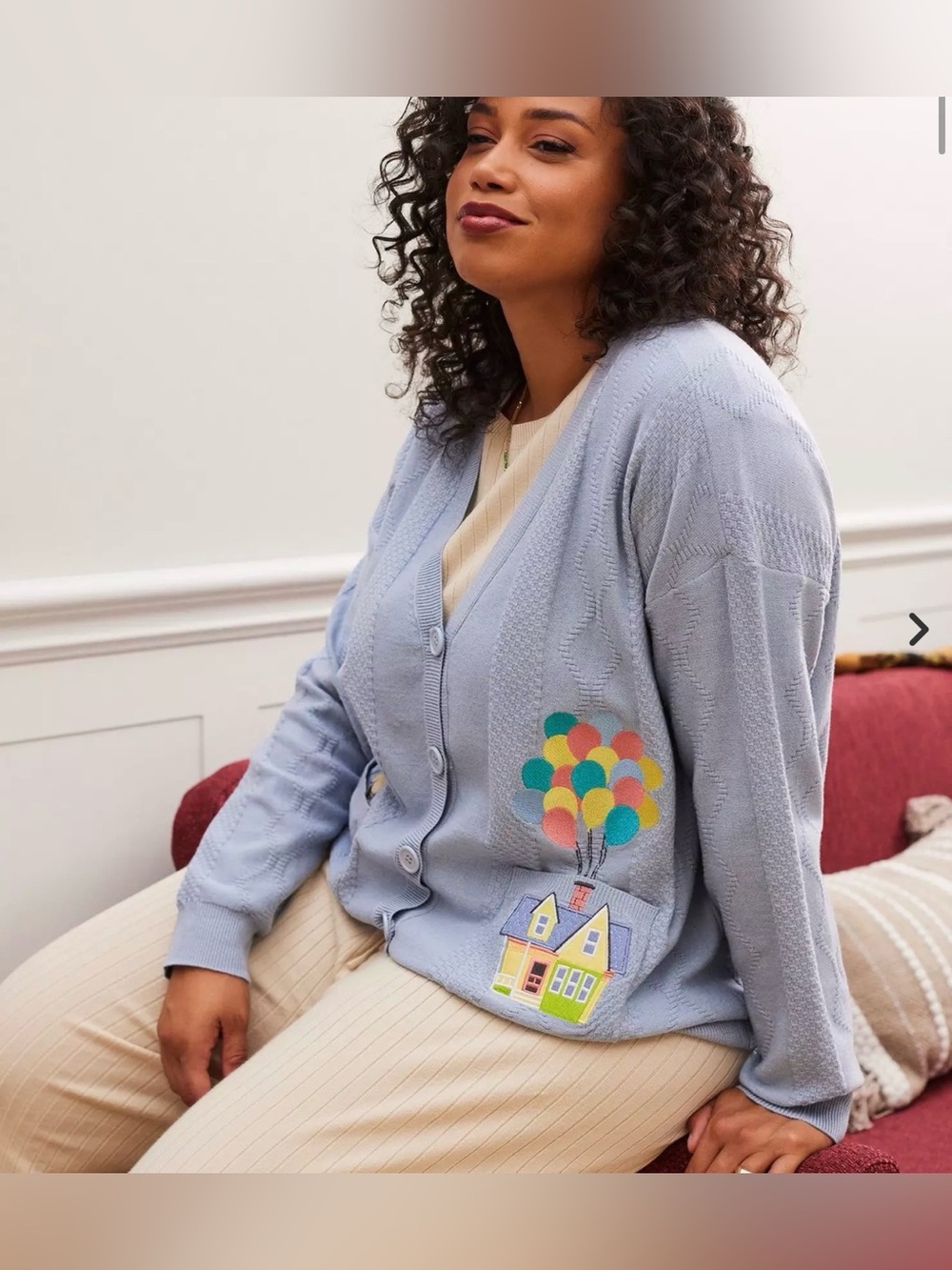 NWOT Her Universe Disney Pixar UP long sleeve embroidered cardigan 4X